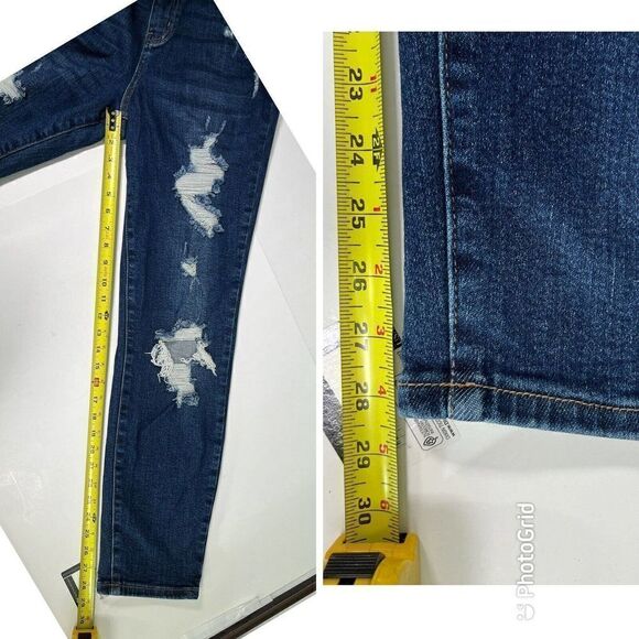 Judy Blue High-Rise Distressed Jeans Size 28/7 Boyfriend Fit Redland - Picture 11 of 12